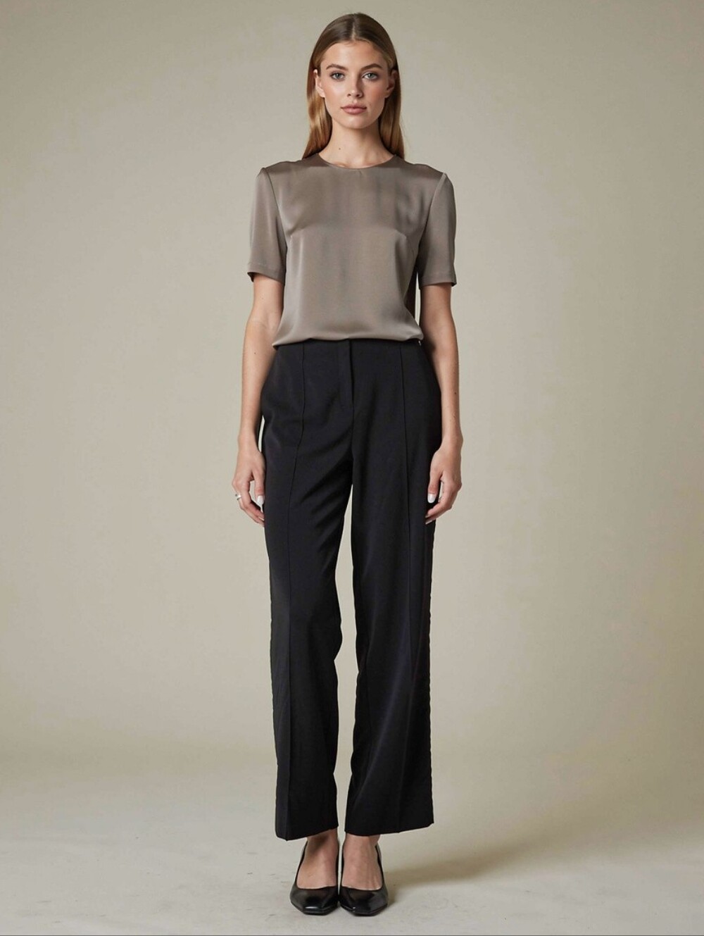 Alfani Black Wide-Leg Trousers